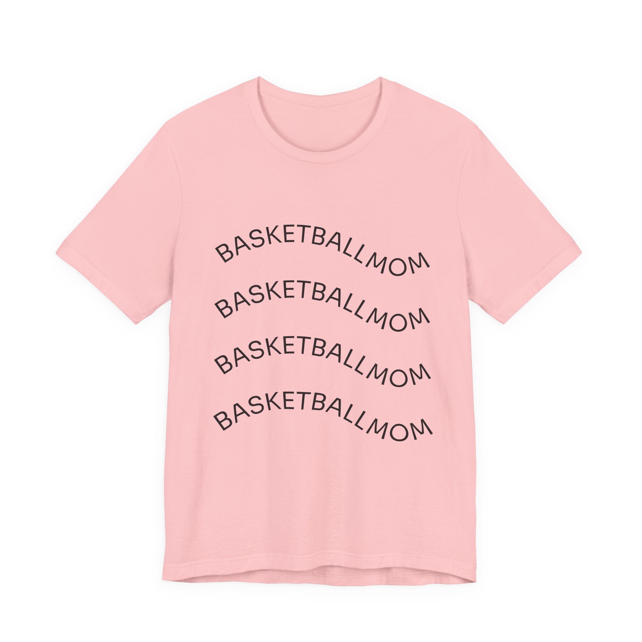 "Basketball Mom" Wavy Text Short Sleeve Tee