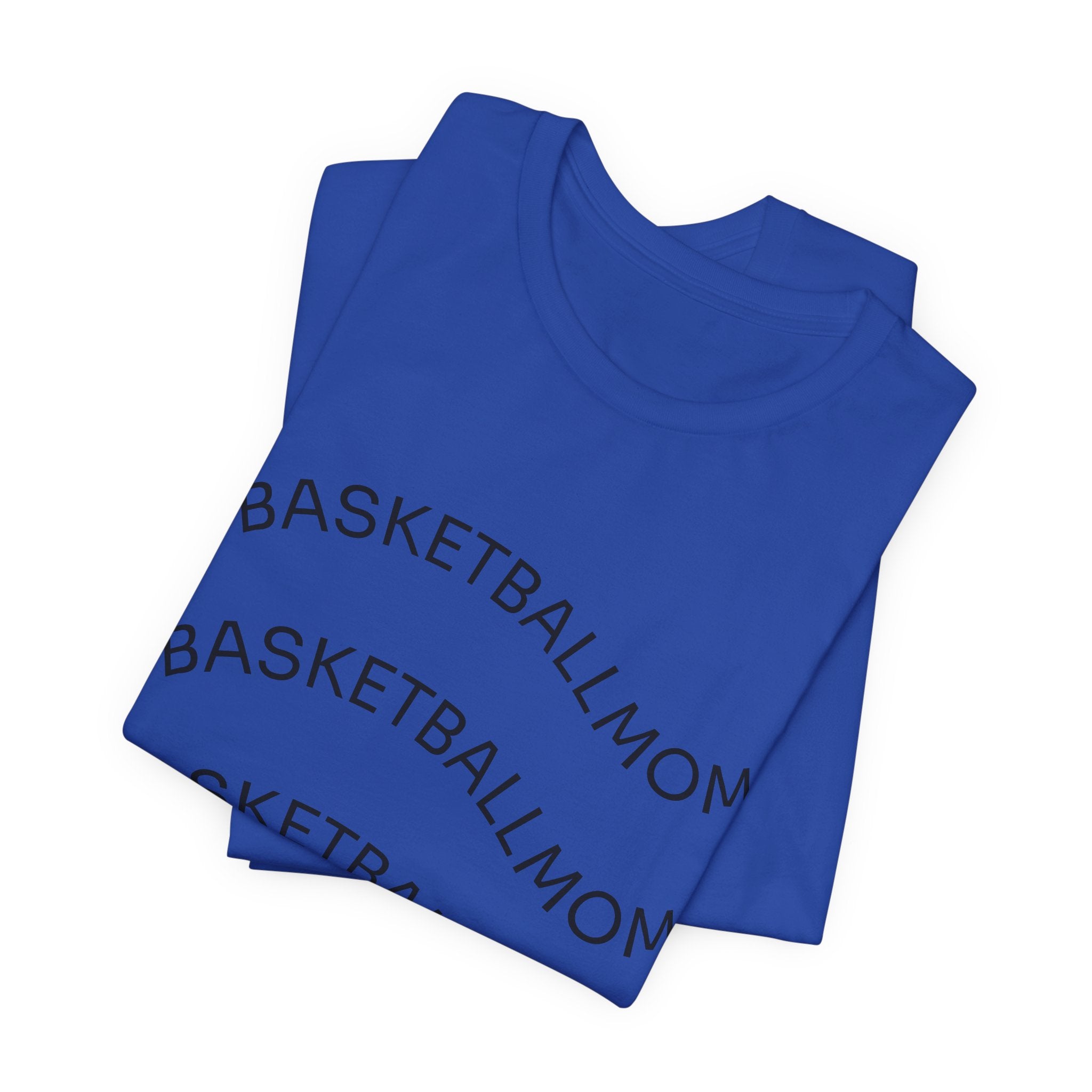 "Basketball Mom" Wavy Text Short Sleeve Tee