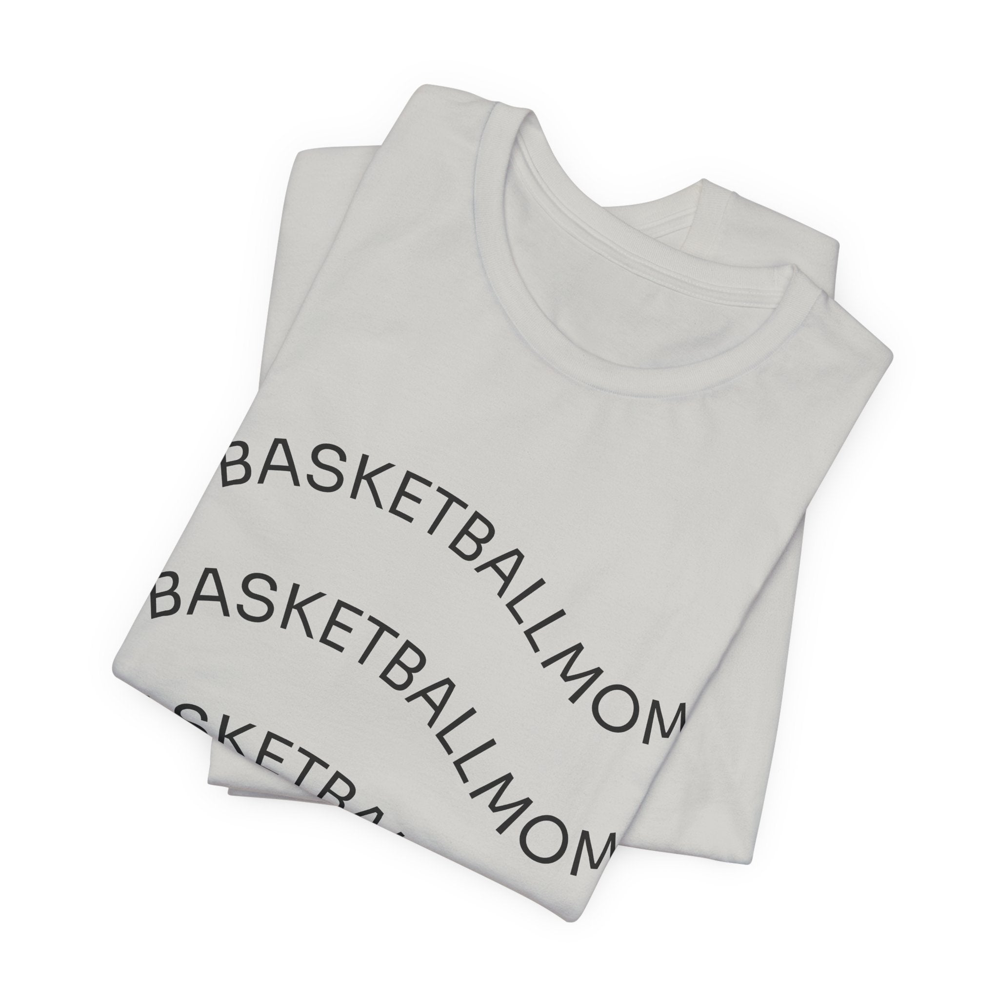 "Basketball Mom" Wavy Text Short Sleeve Tee