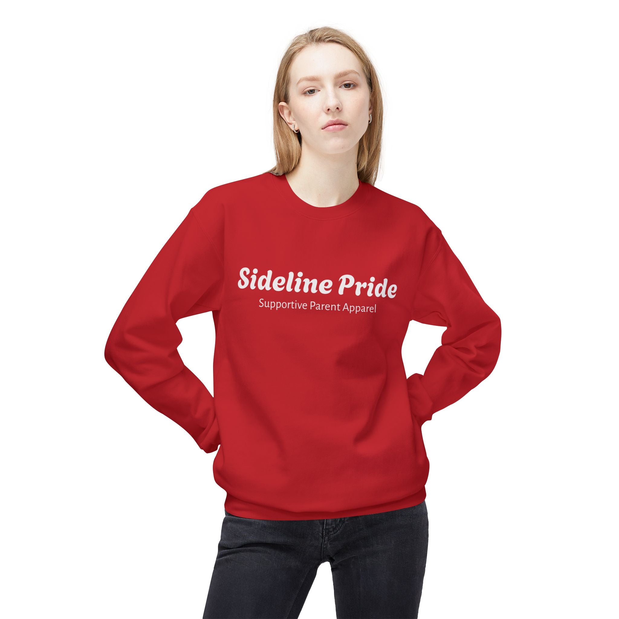 Sideline Pride Supportive Parent Apparel Crewneck Sweatshirt