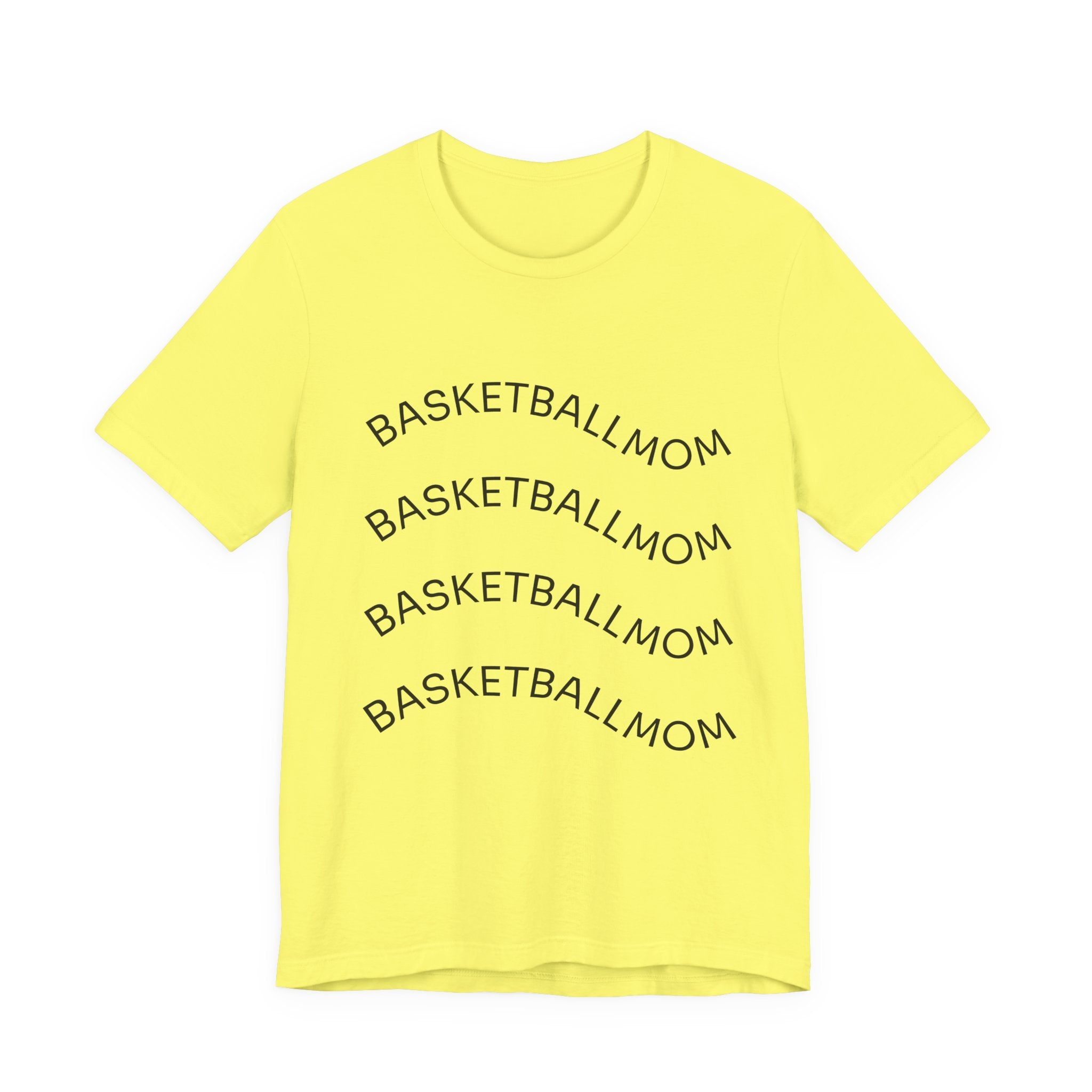 "Basketball Mom" Wavy Text Short Sleeve Tee
