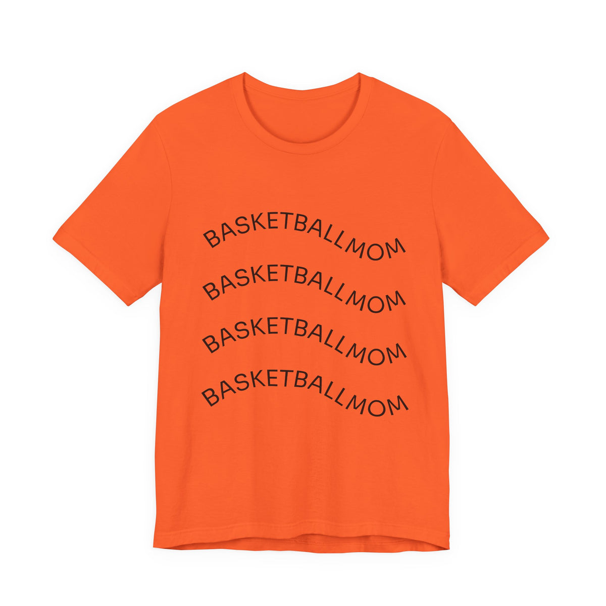"Basketball Mom" Wavy Text Short Sleeve Tee