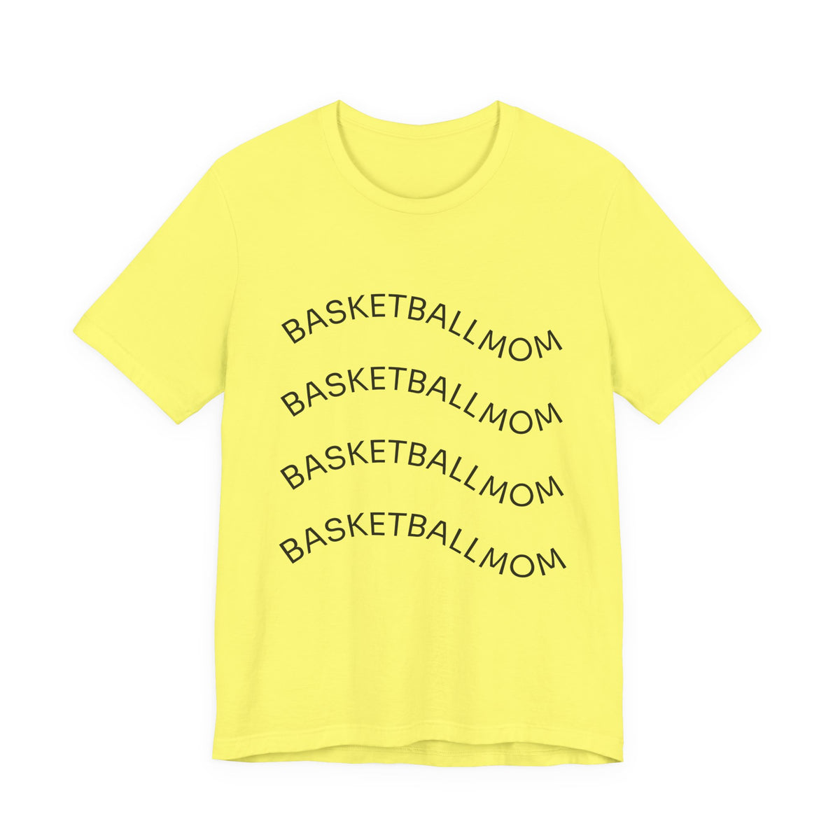 "Basketball Mom" Wavy Text Short Sleeve Tee