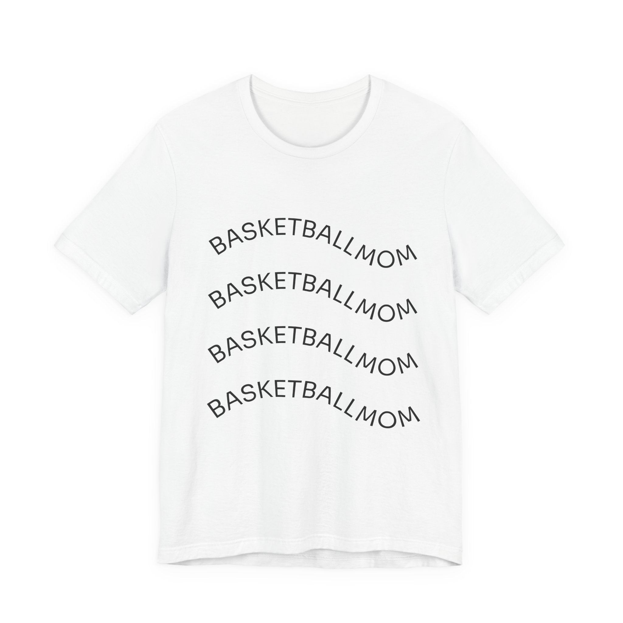 "Basketball Mom" Wavy Text Short Sleeve Tee