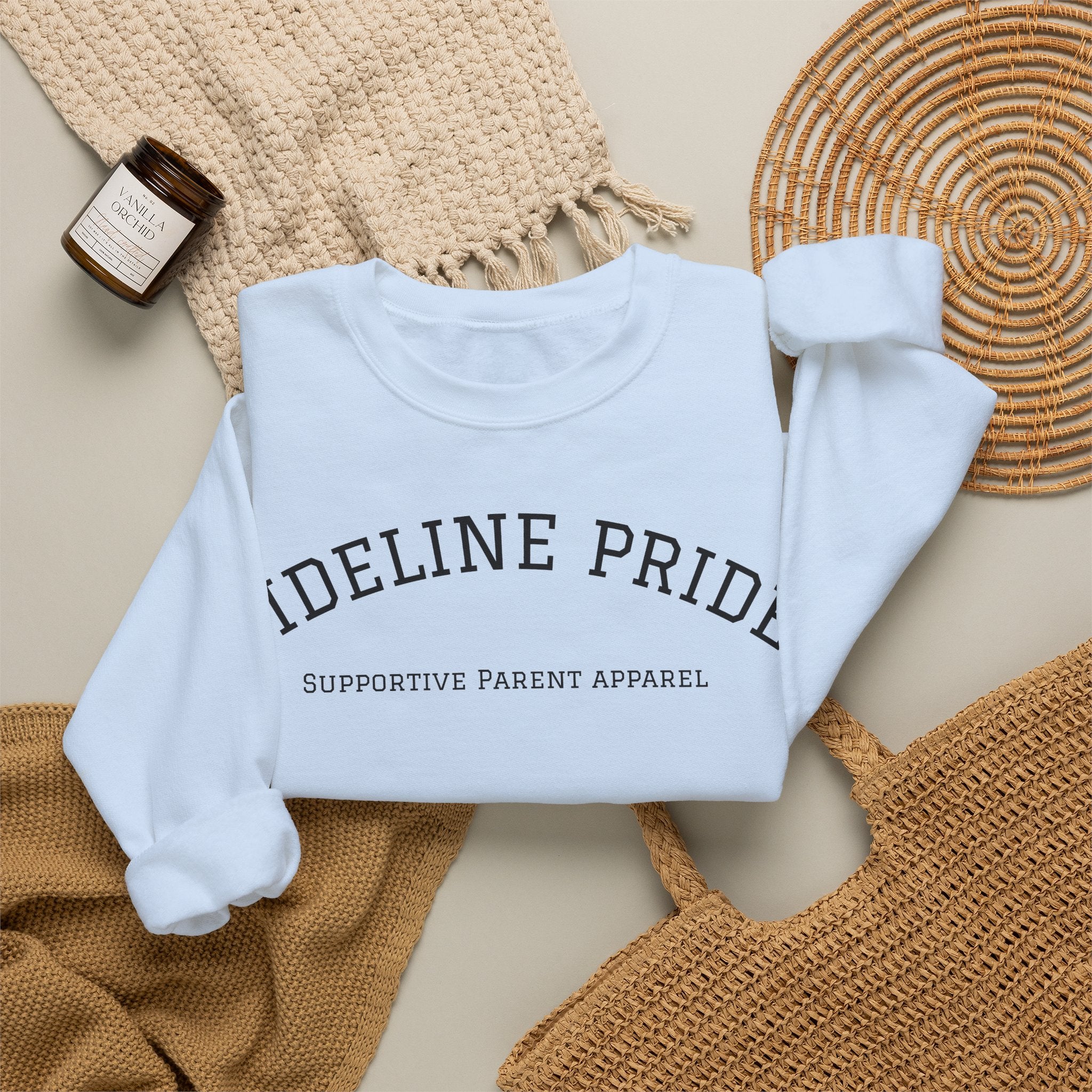 "Sideline Pride" University Style Crewneck – Supportive Parent Apparel