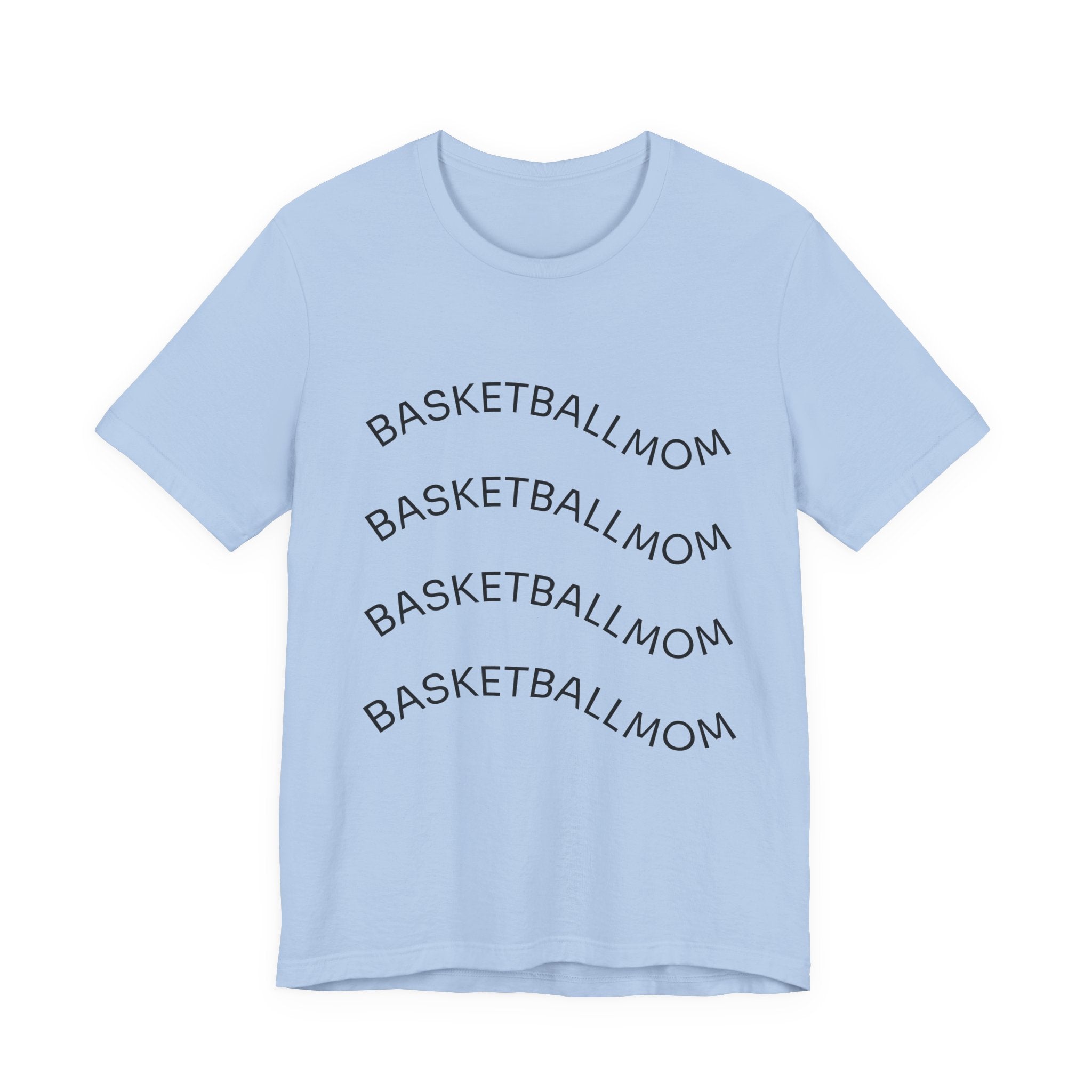"Basketball Mom" Wavy Text Short Sleeve Tee