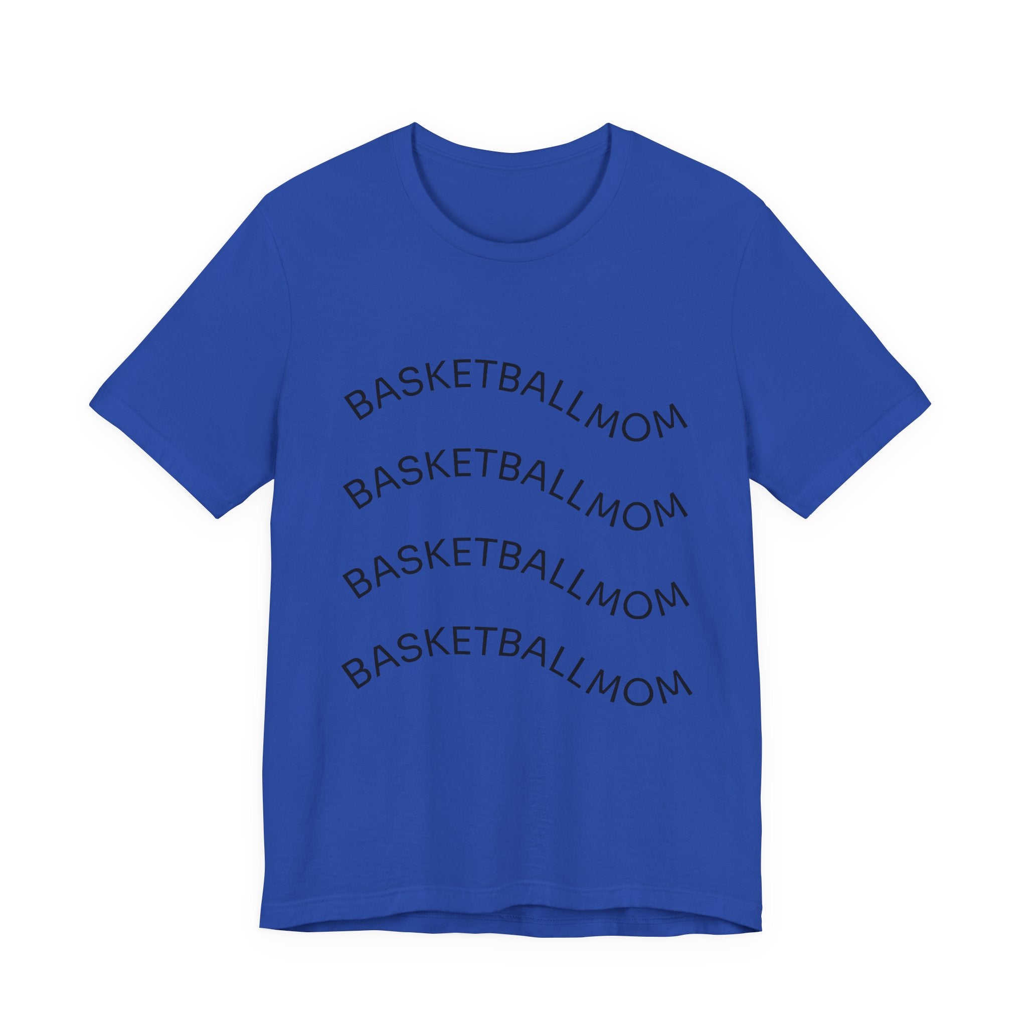 "Basketball Mom" Wavy Text Short Sleeve Tee