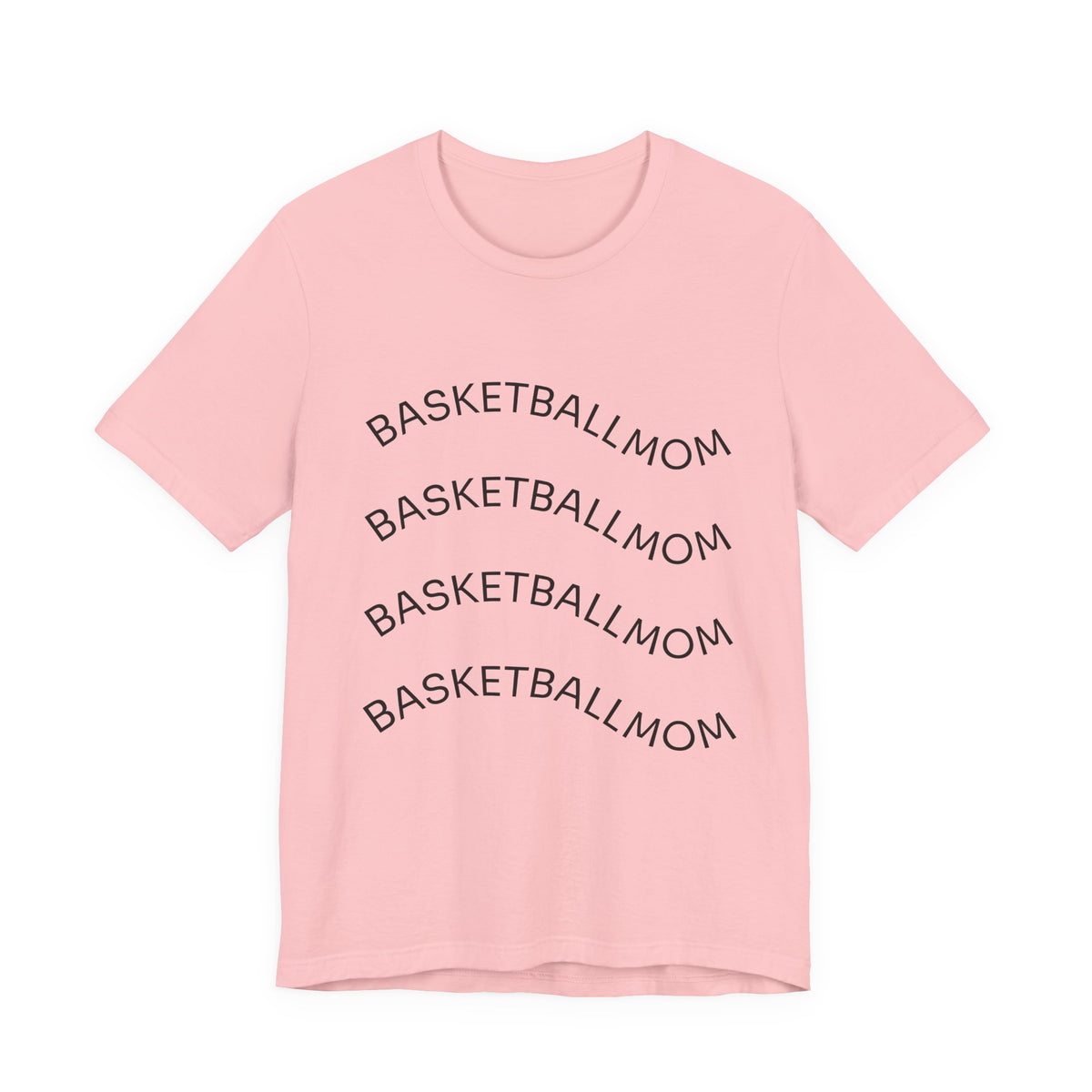 "Basketball Mom" Wavy Text Short Sleeve Tee