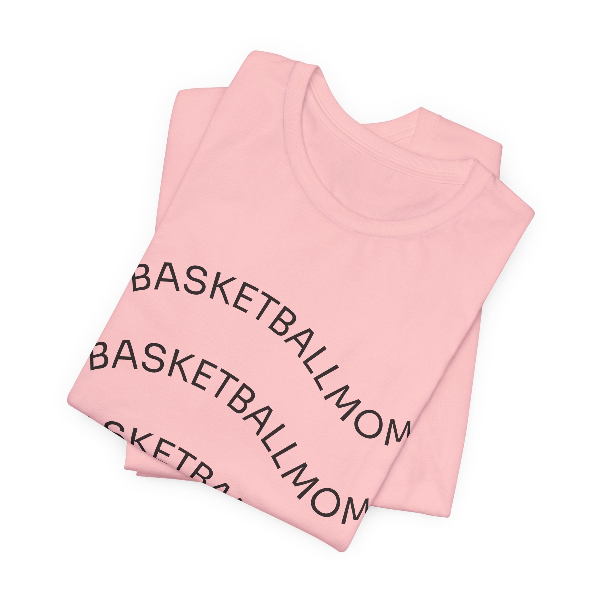 "Basketball Mom" Wavy Text Short Sleeve Tee
