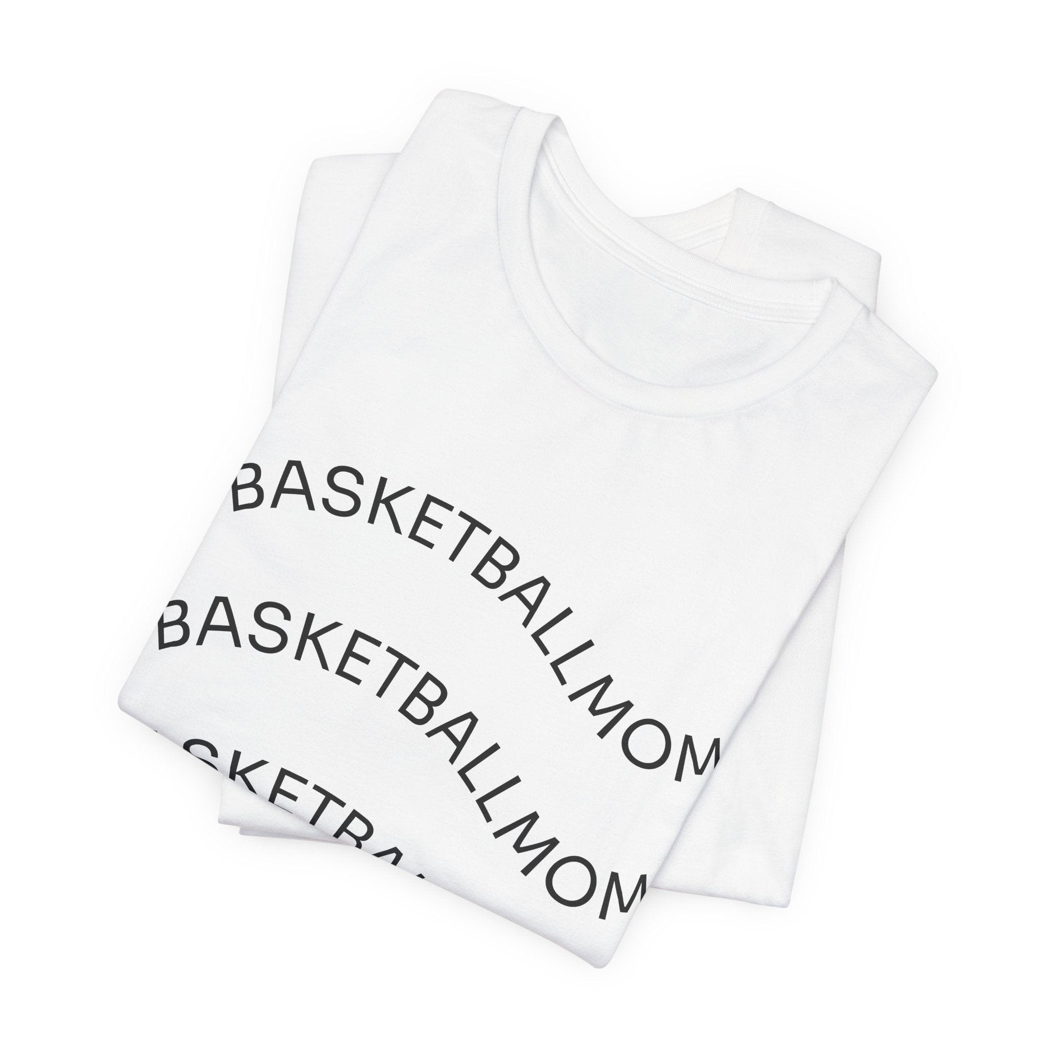 "Basketball Mom" Wavy Text Short Sleeve Tee