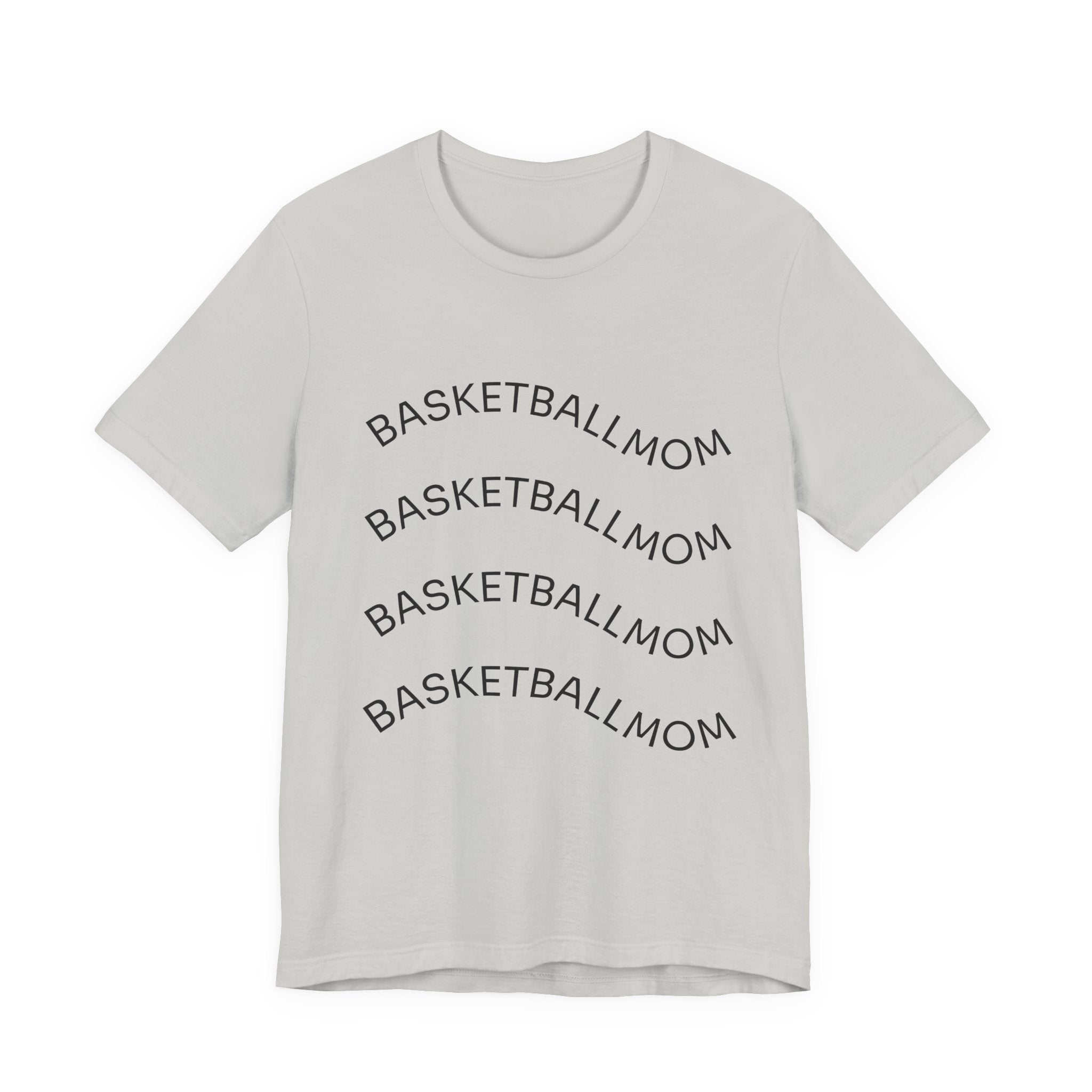 "Basketball Mom" Wavy Text Short Sleeve Tee