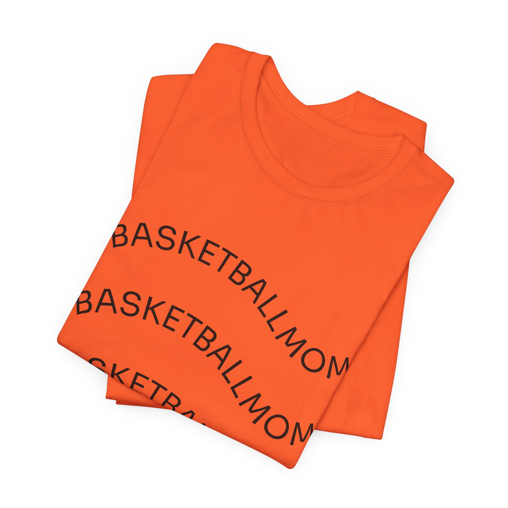 "Basketball Mom" Wavy Text Short Sleeve Tee
